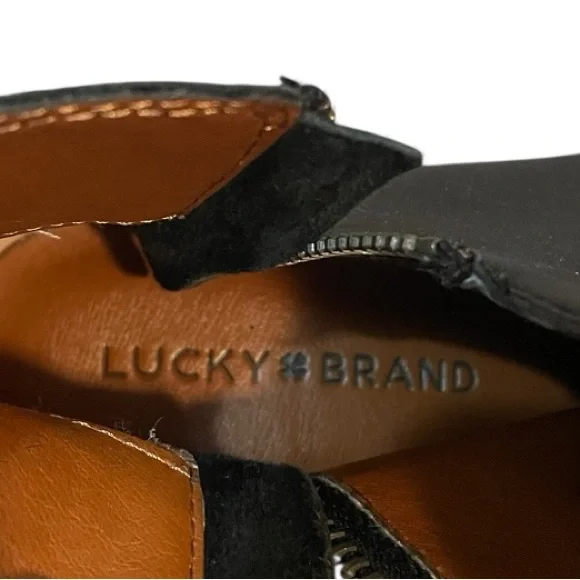 Lucky Brand Black Leather Ankle Booties - Picture 3 of 8